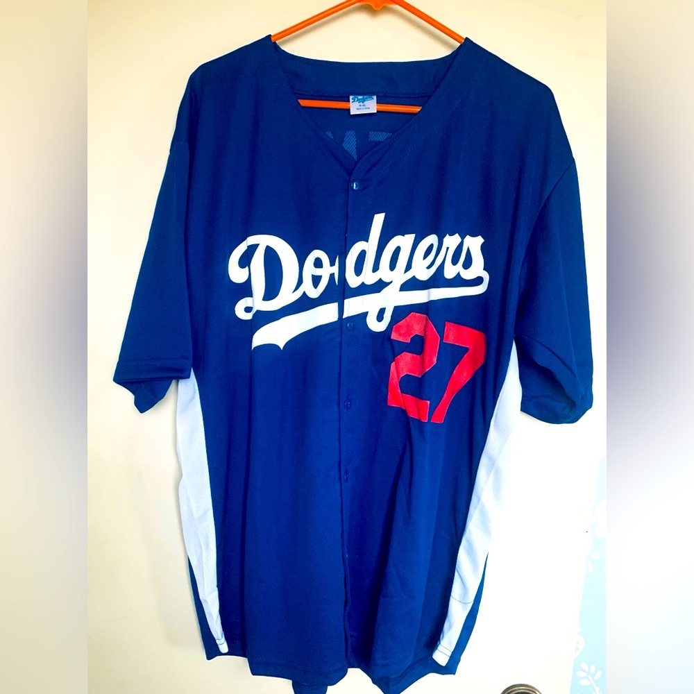 NWOT • Mens Adult SGA LA Dodger Button Down Matt Kemp Jersey